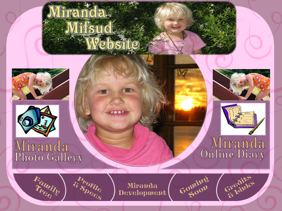 Miranda Mifsud Website - Click buttons on screen (some are hidden!)
